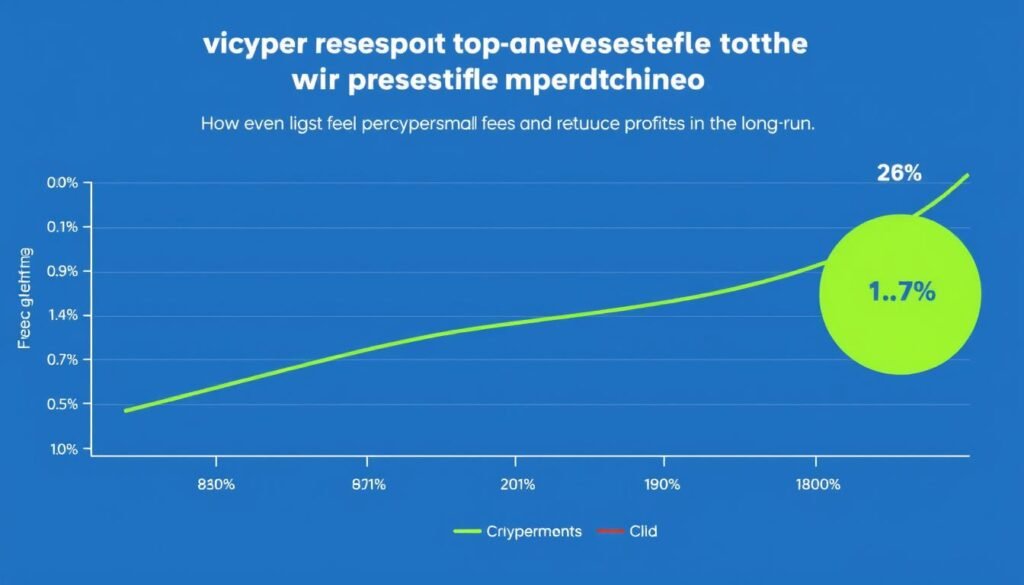 Chart showing how trading fees impact crypto profits over time when buy and sell crypto with no-to-low fees