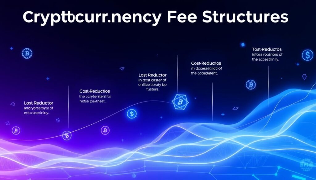 Futuristic visualization of crypto trading platforms with no-to-low fees