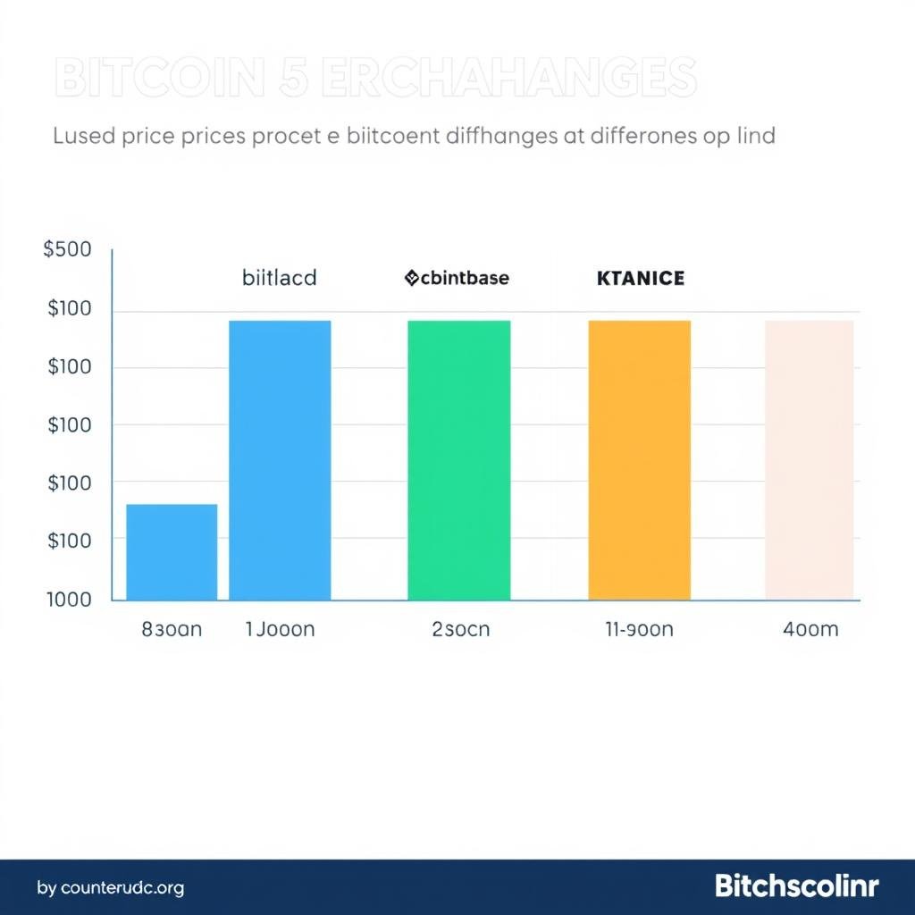Chart showing price differences of Bitcoin across multiple exchanges highlighting the importance of finding best rates to buy and sell crypto currency